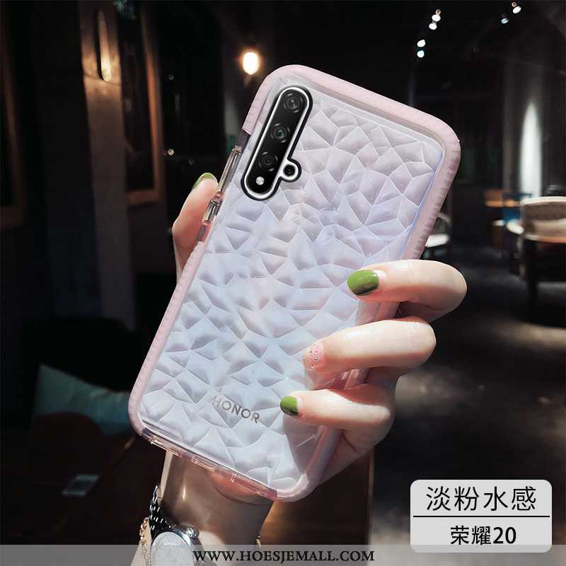 Hoesje Honor 20 Trend Zacht Net Red Persoonlijk Eenvoudige Siliconen Anti-fall Roze