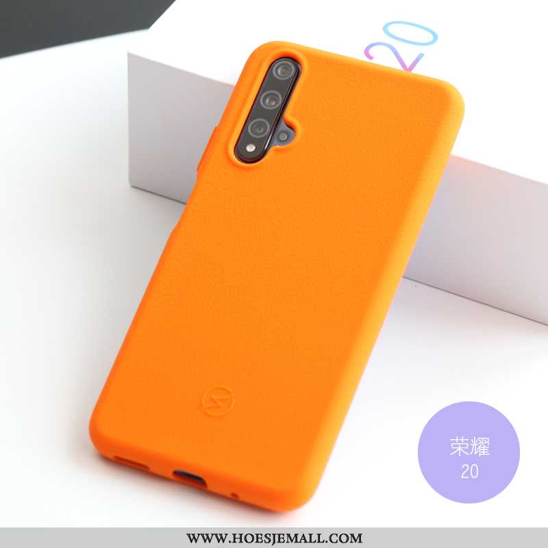 Hoesje Honor 20 Siliconen Bescherming Patroon Hoes Eenvoudige Antislip All Inclusive Oranje