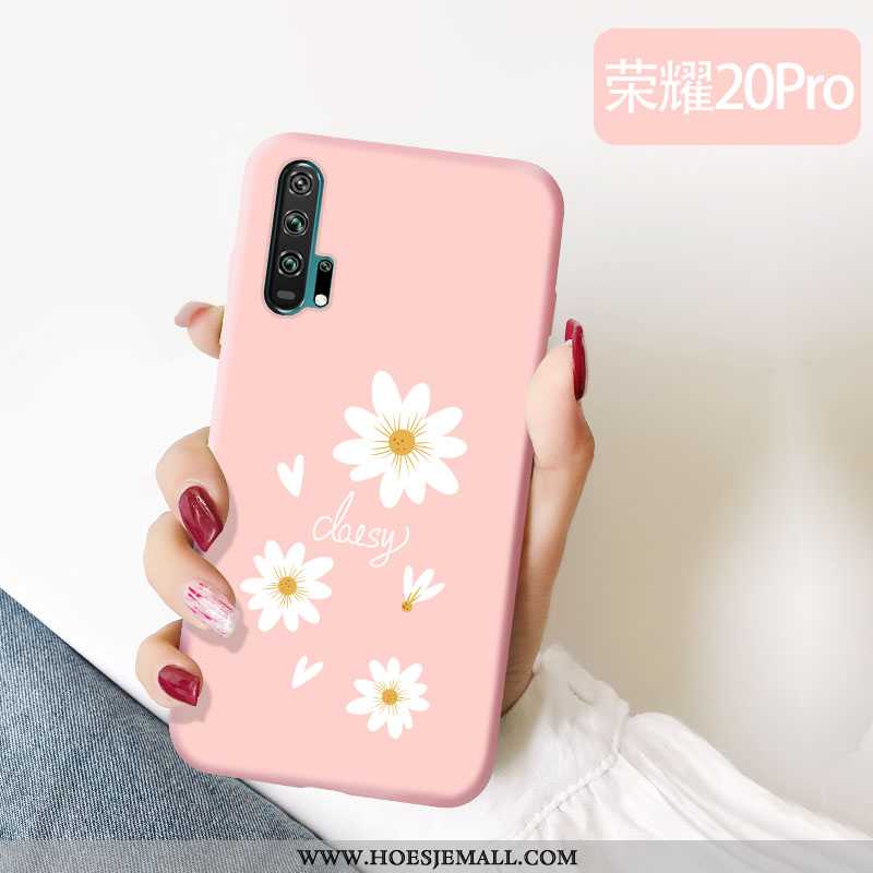 Hoesje Honor 20 Pro Bescherming Mode Eenvoudige All Inclusive Mobiele Telefoon Roze Net Red