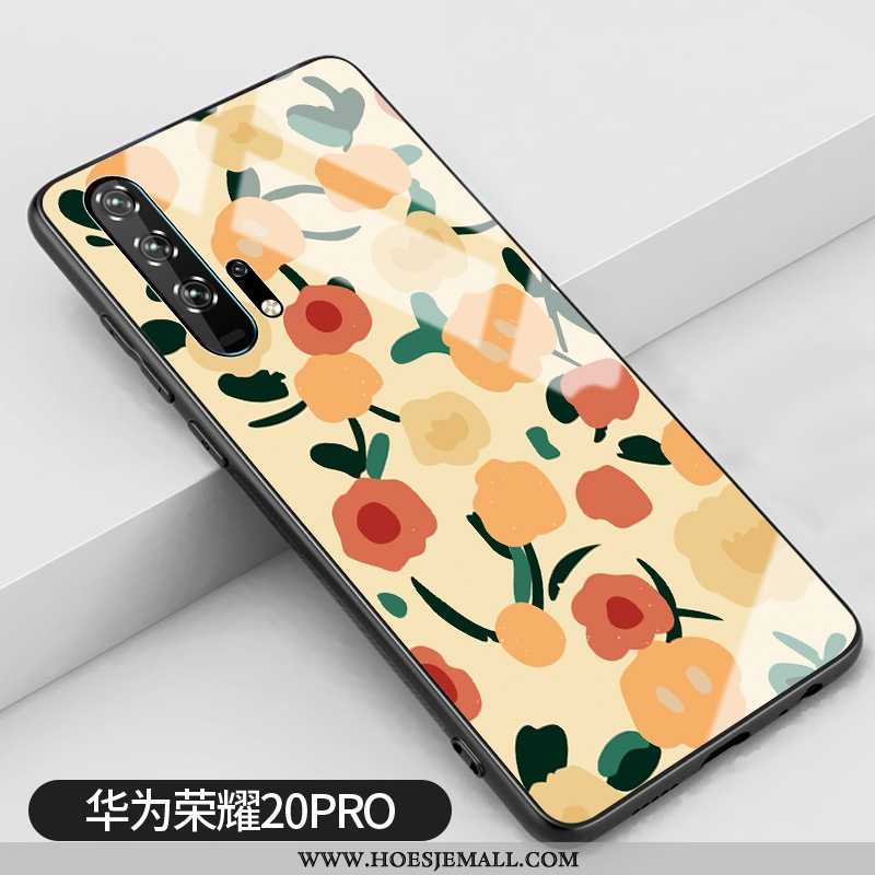 Hoesje Honor 20 Pro Vintage Trend Eenvoudige All Inclusive Hoes Vers Geel