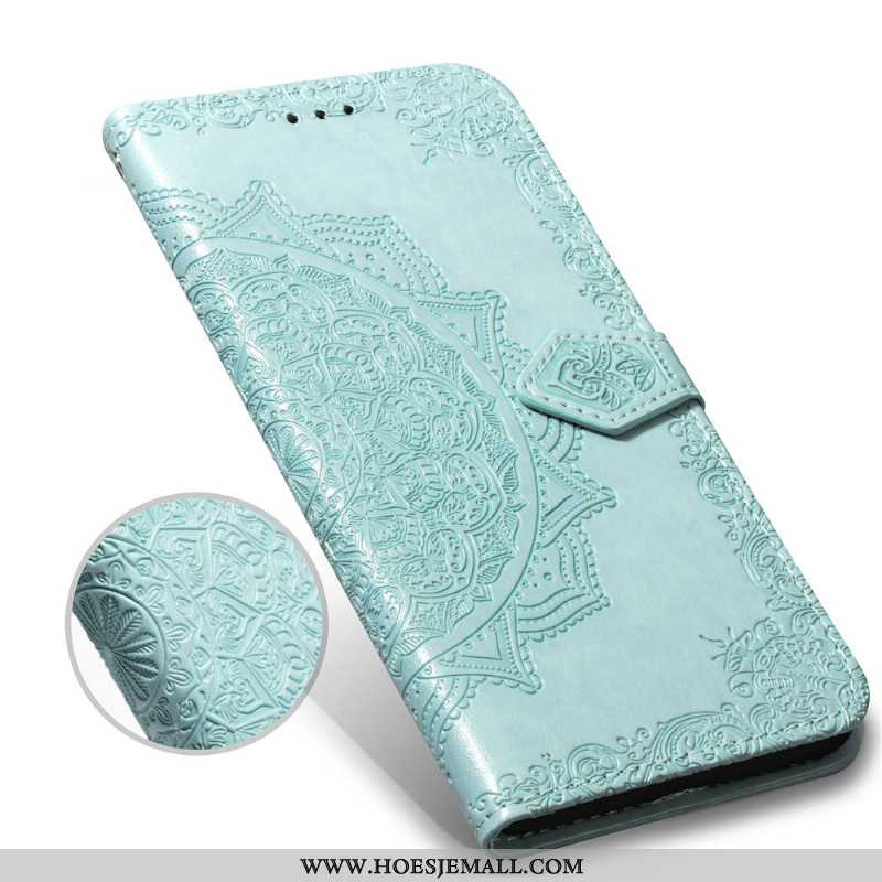 Hoesje Honor 20 Pro Zacht Bescherming Kaart Mode Reliëf Leren Folio Grijs