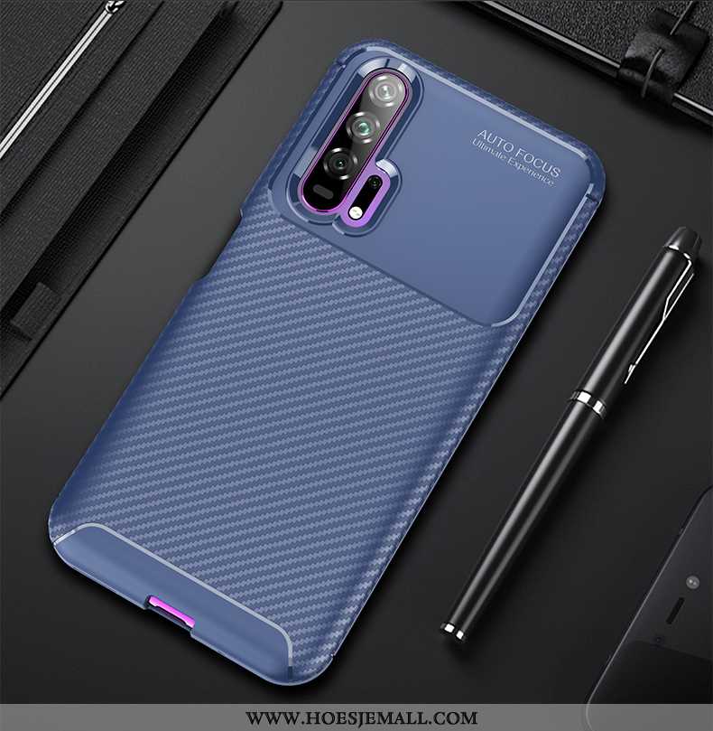 Hoesje Honor 20 Pro Zacht Siliconen Scheppend Hoes Mobiele Telefoon Zwart Super Zwarte