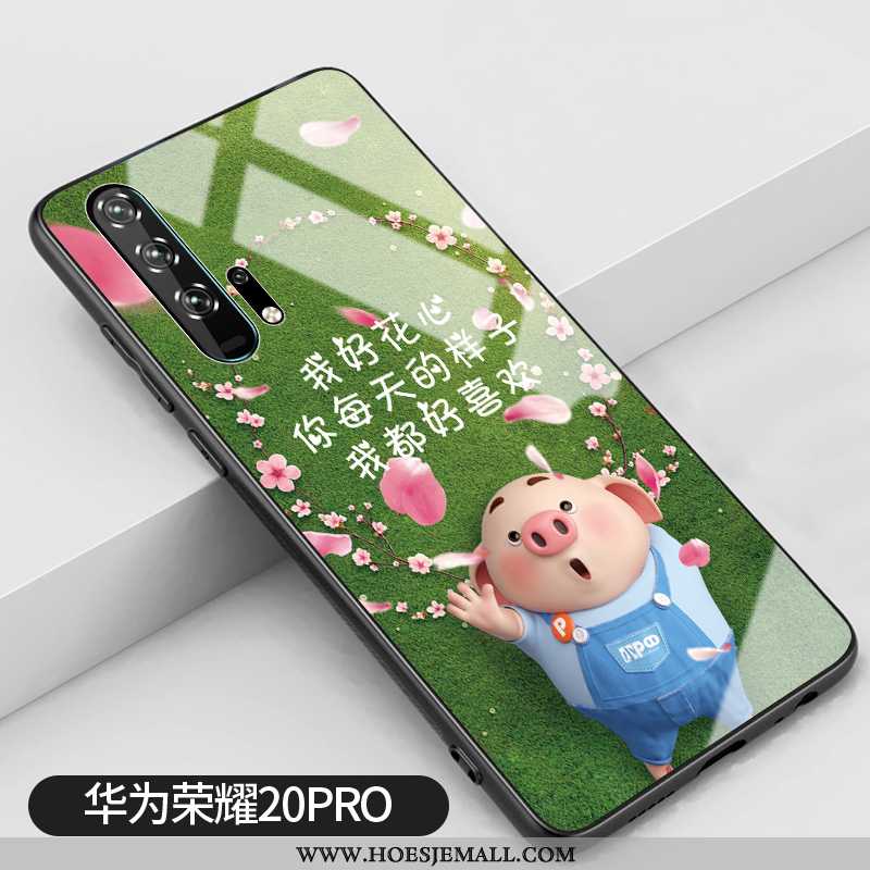 Hoesje Honor 20 Pro Glas Persoonlijk Hart Trend Spotprent Roze Mooie