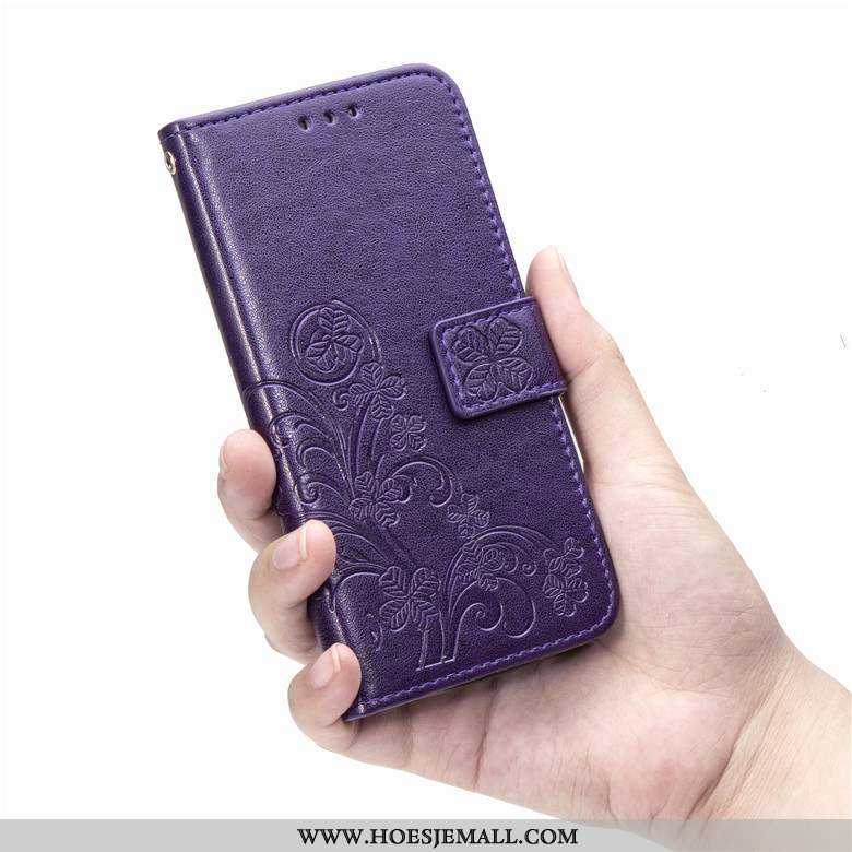 Hoesje Honor 20 Pro Bescherming Leren Mobiele Telefoon Zacht Folio Purper All Inclusive