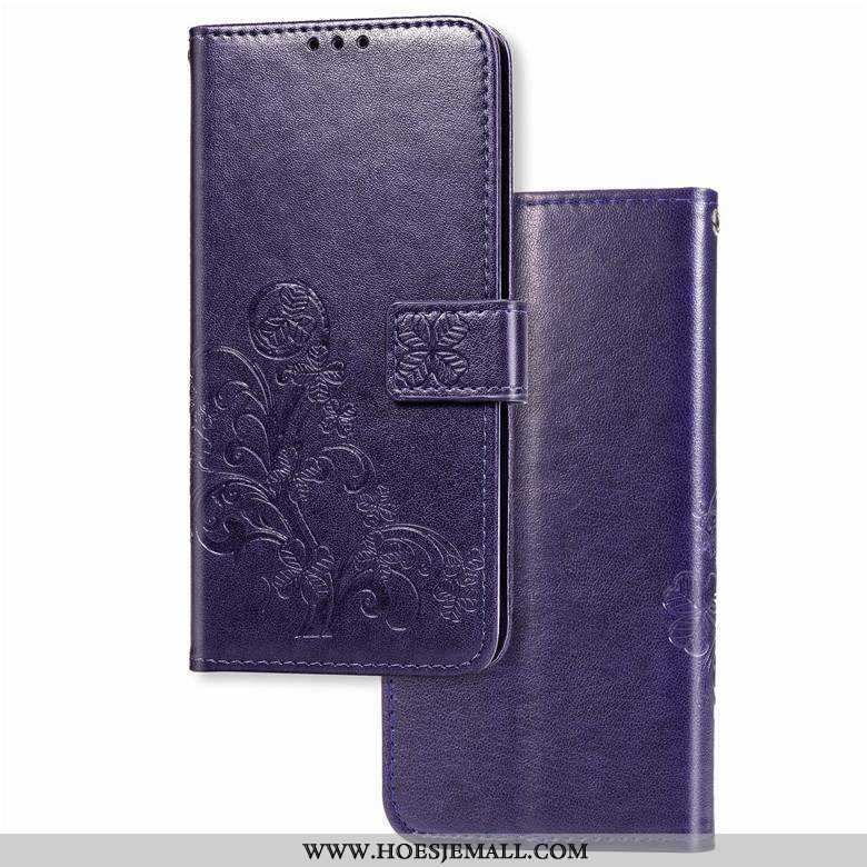 Hoesje Honor 20 Pro Bescherming Leren Mobiele Telefoon Zacht Folio Purper All Inclusive