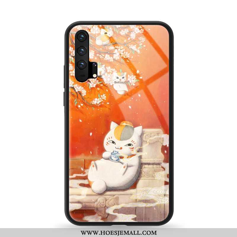 Hoesje Honor 20 Pro Persoonlijk Scheppend Zacht Glas Siliconen Trend Oranje