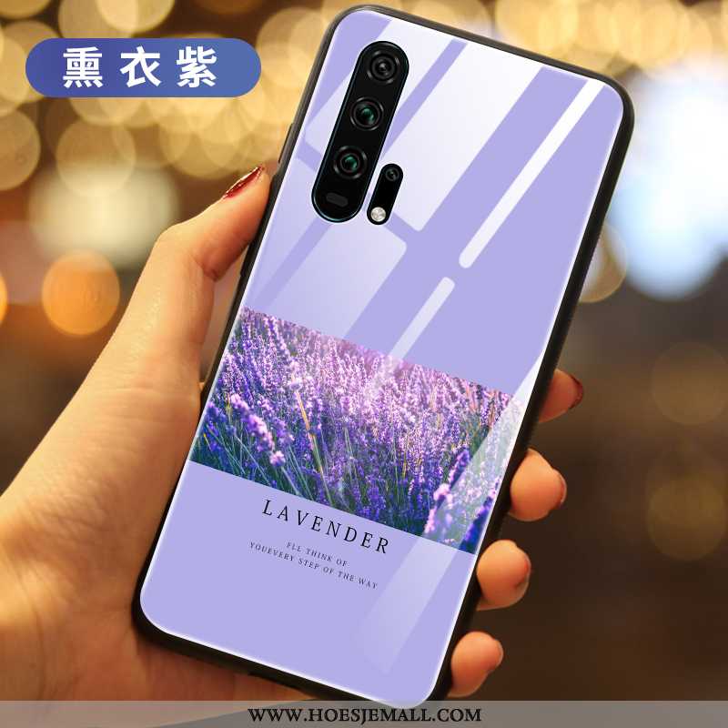 Hoesje Honor 20 Pro Trend Zacht Mobiele Telefoon Anti-fall Net Red Bloemen Purper