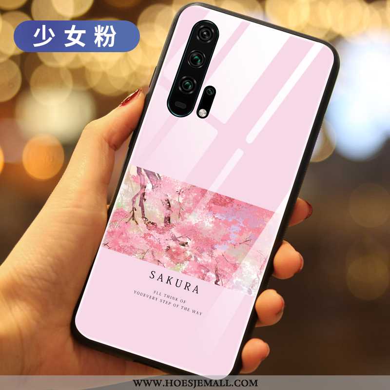 Hoesje Honor 20 Pro Trend Zacht Mobiele Telefoon Anti-fall Net Red Bloemen Purper