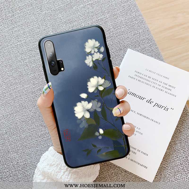 Hoesje Honor 20 Pro Schrobben Persoonlijk Kleur Scheppend All Inclusive Anti-fall Kunst Donkerblauwe