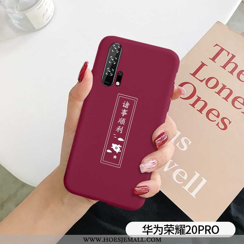 Hoesje Honor 20 Pro Dun Zacht Mobiele Telefoon Schrobben Lovers Siliconen Rood