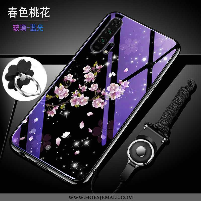 Hoesje Honor 20 Pro Siliconen Bescherming Glas Purper Blauw Trend Zacht Blauwe