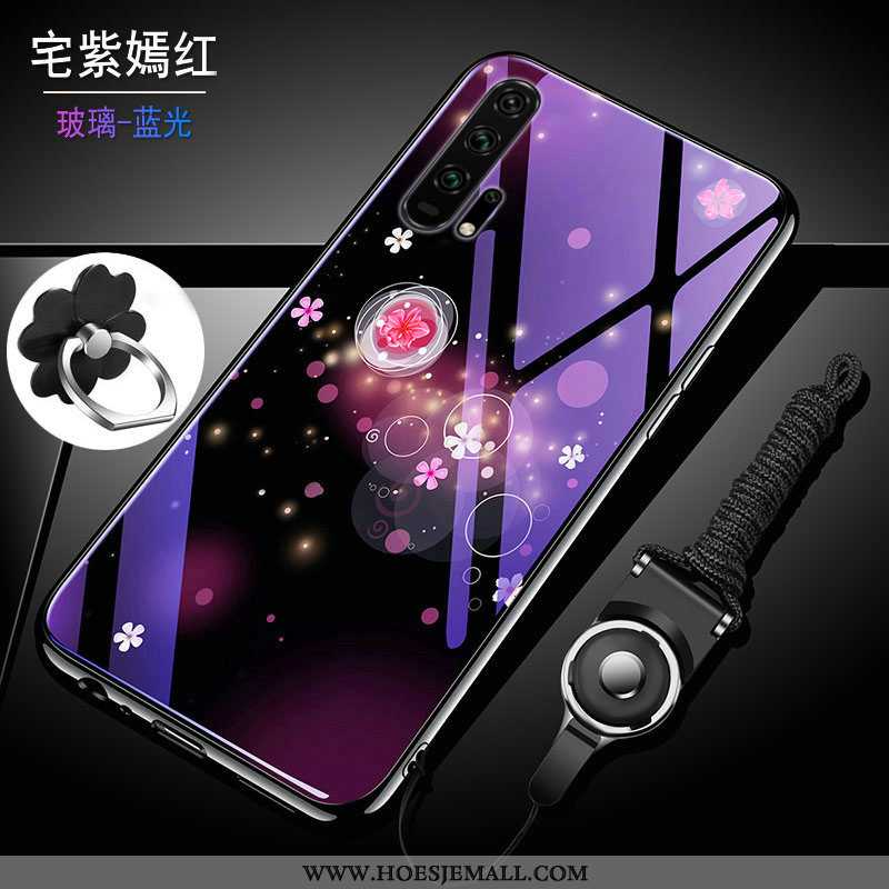 Hoesje Honor 20 Pro Siliconen Bescherming Glas Purper Blauw Trend Zacht Blauwe