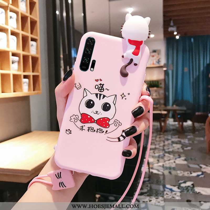 Hoesje Honor 20 Pro Zacht Hanger Mobiele Telefoon All Inclusive Konijn Roze