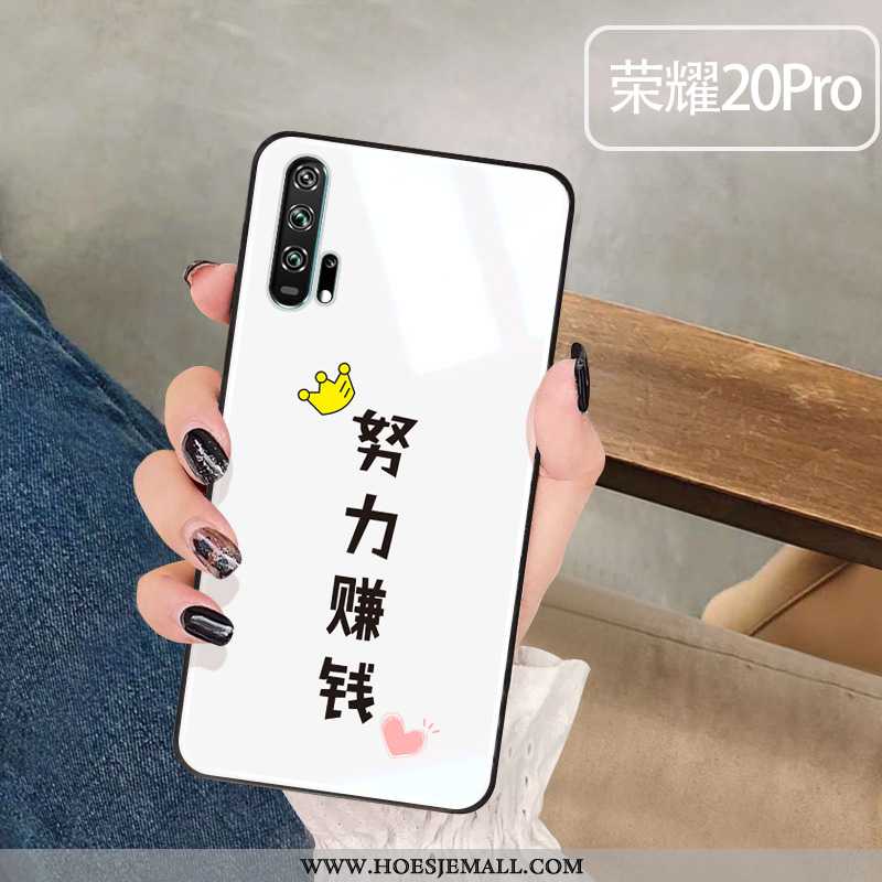 Hoesje Honor 20 Pro Glas Eenvoudige Mobiele Telefoon Wit Hoes Lovers Anti-fall Witte