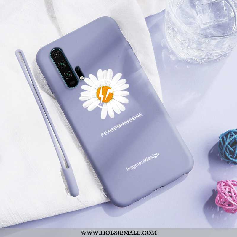 Hoesje Honor 20 Pro Siliconen Bescherming Net Red Anti-fall Mobiele Telefoon Madeliefjes Donkerblauw