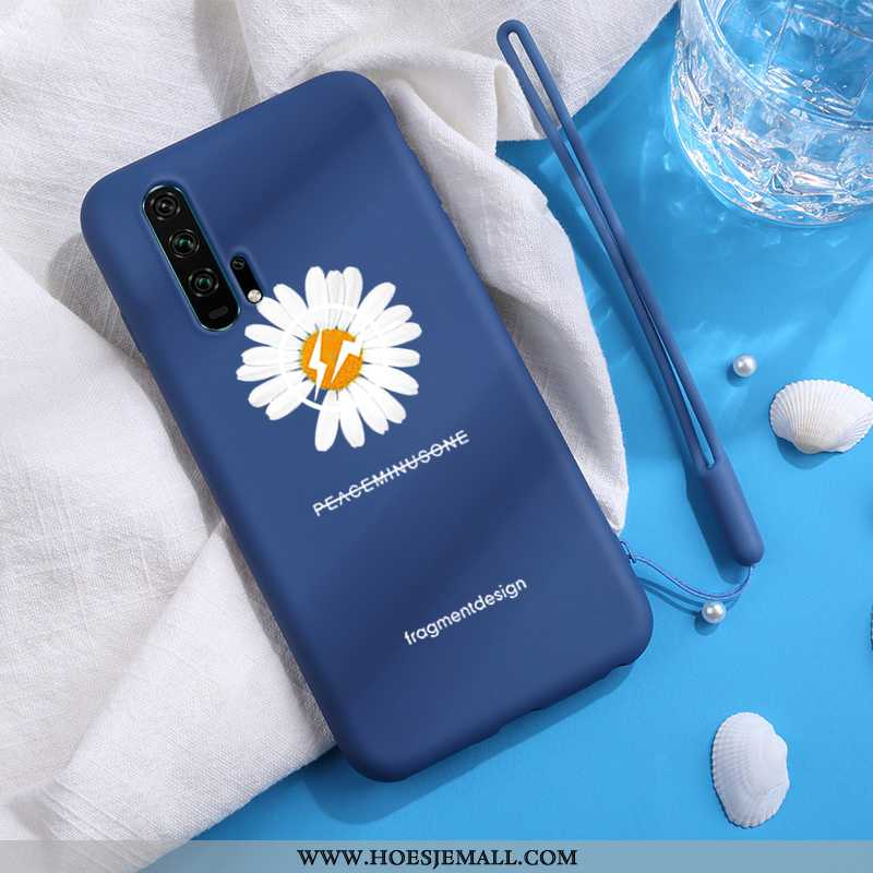 Hoesje Honor 20 Pro Siliconen Bescherming Net Red Anti-fall Mobiele Telefoon Madeliefjes Donkerblauw