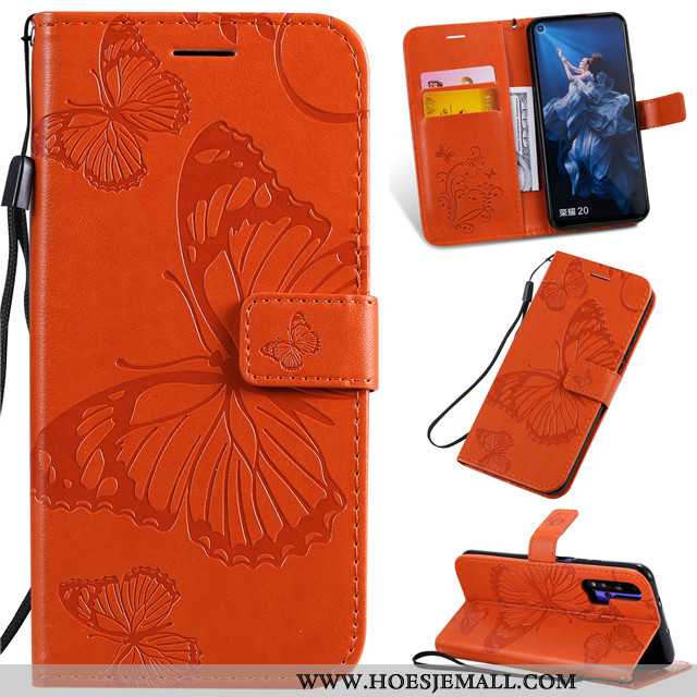 Hoes Honor 20 Pro Leren Hoesje Zacht Anti-fall Roze Siliconen Mobiele Telefoon Clamshell