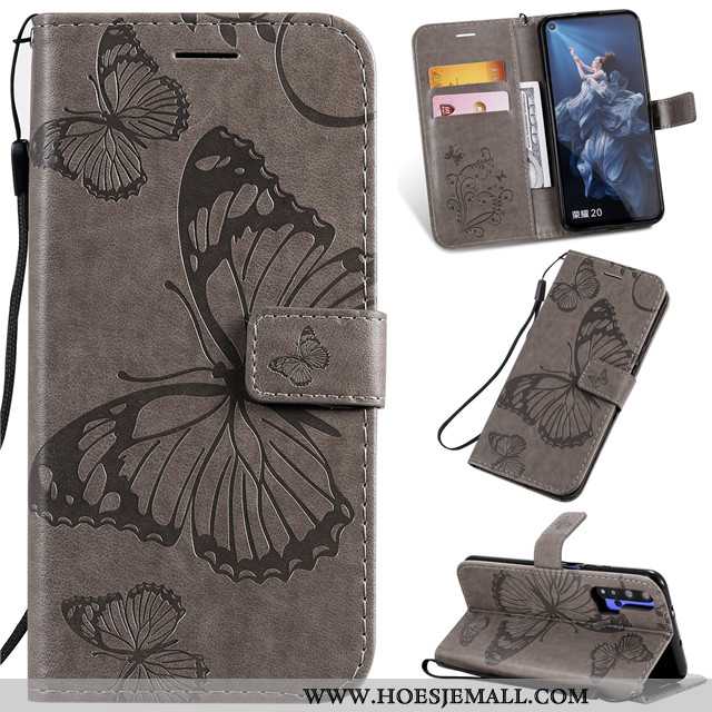 Hoes Honor 20 Pro Leren Hoesje Zacht Anti-fall Roze Siliconen Mobiele Telefoon Clamshell