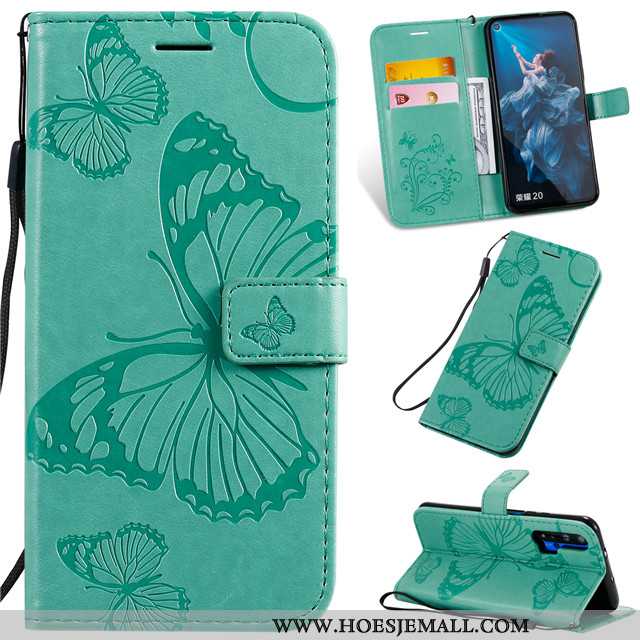 Hoes Honor 20 Pro Leren Hoesje Zacht Anti-fall Roze Siliconen Mobiele Telefoon Clamshell