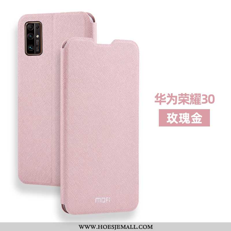 Hoes Honor 30 Bescherming Leren Hoesje Mobiele Telefoon Nieuw Siliconen All Inclusive Clamshell Roze