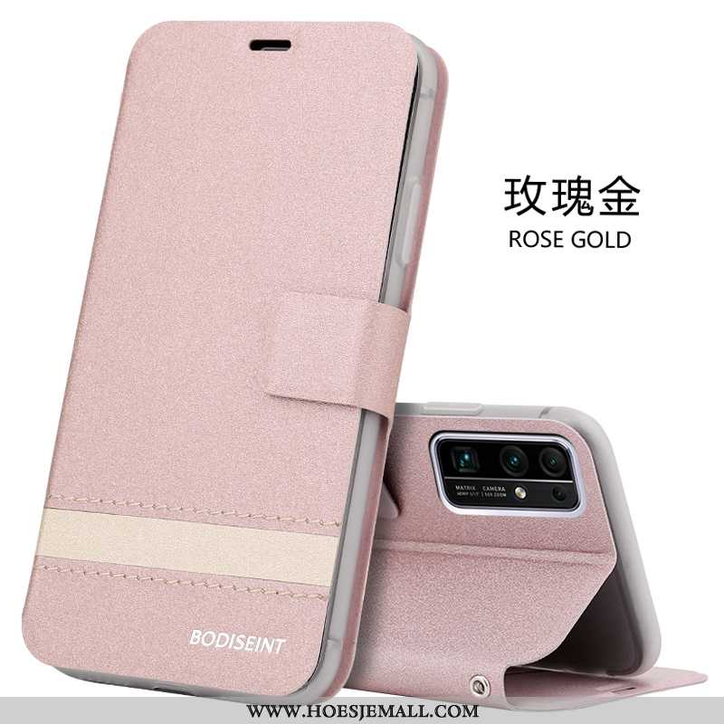 Hoesje Honor 30 Leren Zacht Siliconen Ondersteuning Mobiele Telefoon Bescherming Clamshell Gouden