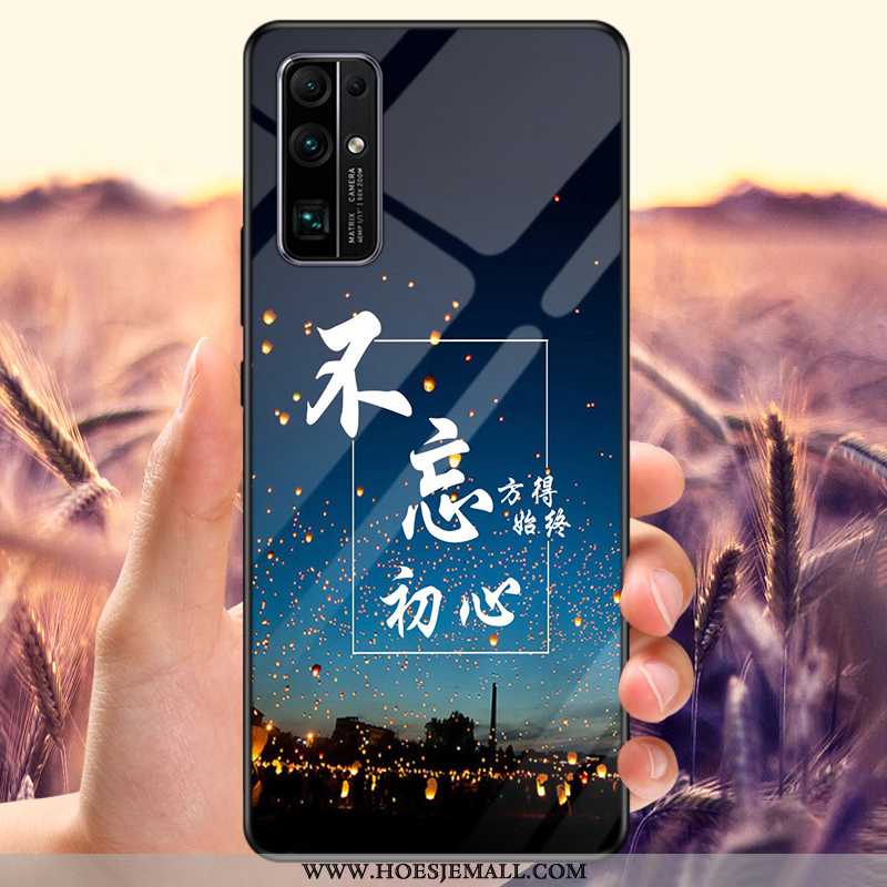 Hoesje Honor 30 Glas Tempereren Pas Zwart Spiegel Mobiele Telefoon Zwarte