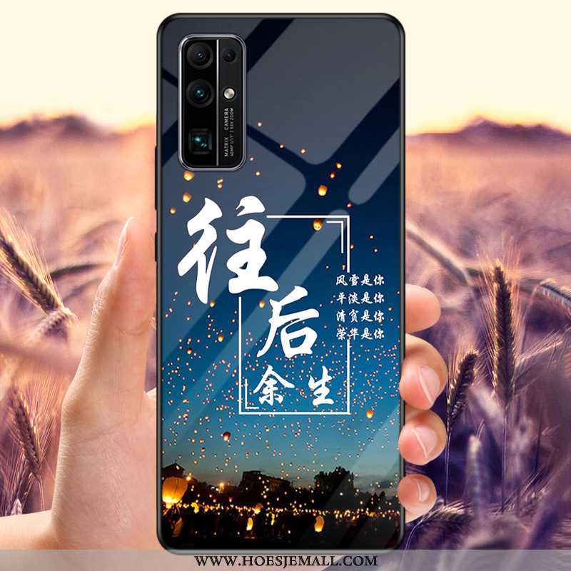 Hoesje Honor 30 Glas Tempereren Pas Zwart Spiegel Mobiele Telefoon Zwarte