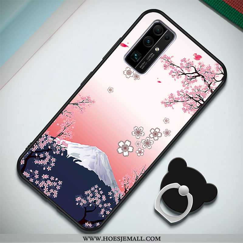 Hoesje Honor 30 Bescherming Spotprent Hoes Anti-fall Siliconen Mobiele Telefoon Donkerblauwe