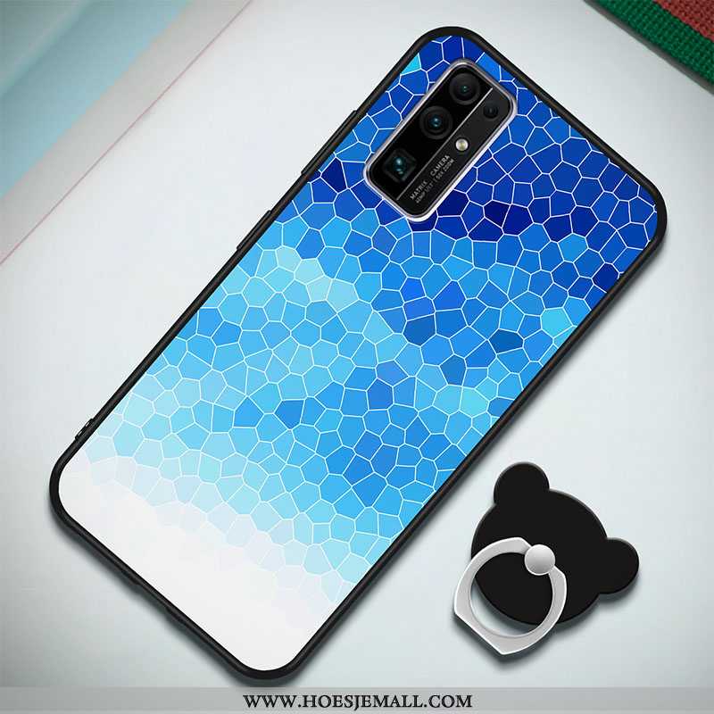 Hoesje Honor 30 Bescherming Spotprent Hoes Anti-fall Siliconen Mobiele Telefoon Donkerblauwe