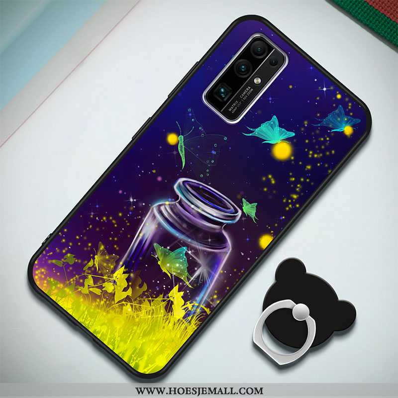 Hoesje Honor 30 Bescherming Spotprent Hoes Anti-fall Siliconen Mobiele Telefoon Donkerblauwe