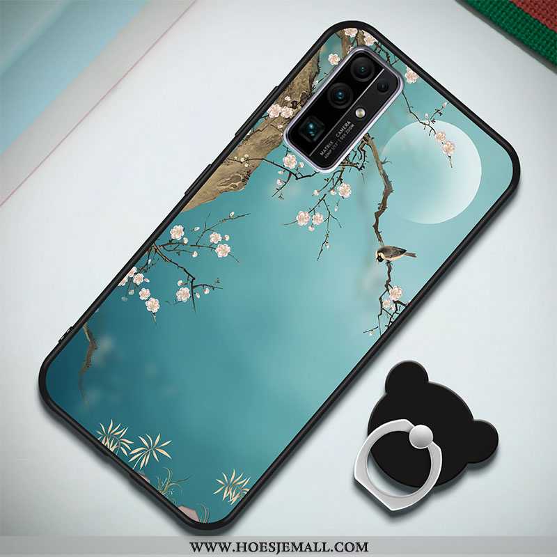 Hoesje Honor 30 Bescherming Spotprent Hoes Anti-fall Siliconen Mobiele Telefoon Donkerblauwe