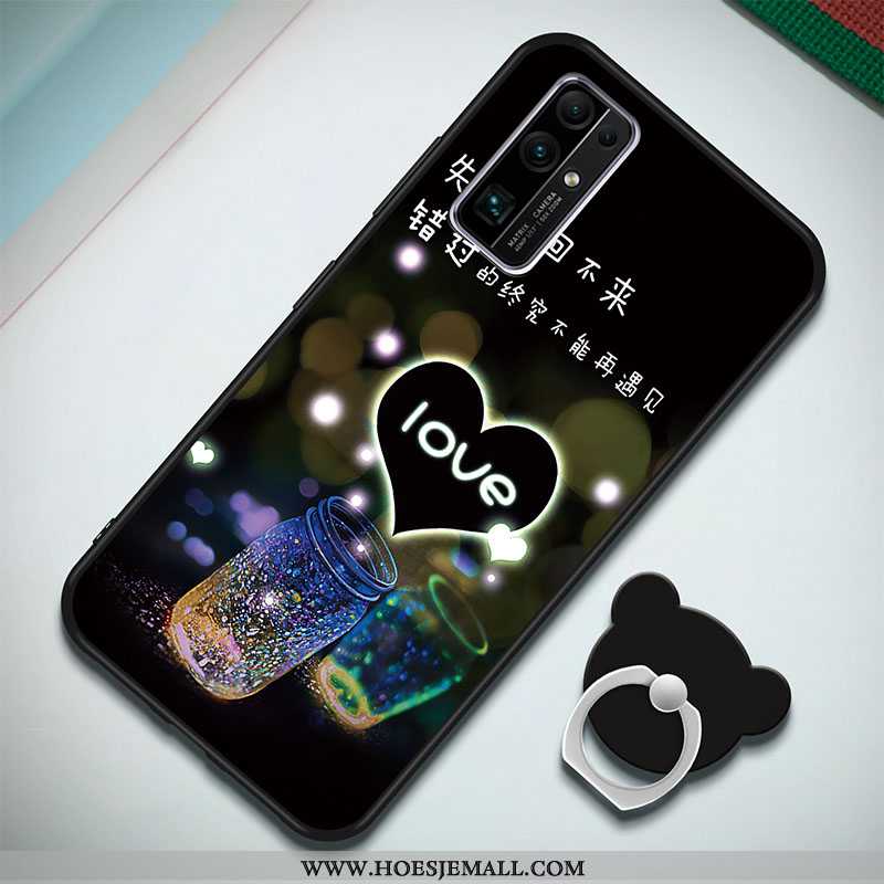 Hoesje Honor 30 Bescherming Spotprent Hoes Anti-fall Siliconen Mobiele Telefoon Donkerblauwe