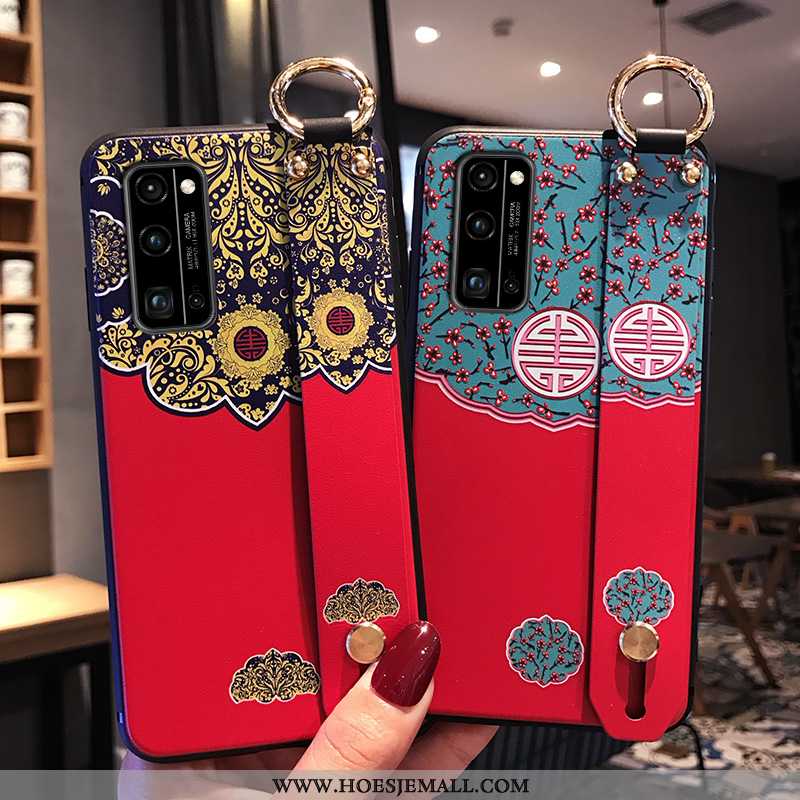 Hoes Honor 30 Pro Scheppend Trend Mobiele Telefoon Rood Anti-fall All Inclusive Chinese Stijl
