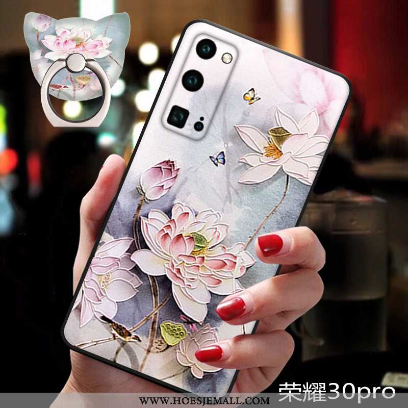 Hoesje Honor 30 Pro Siliconen Bescherming All Inclusive Mobiele Telefoon Anti-fall Chinese Stijl Bla