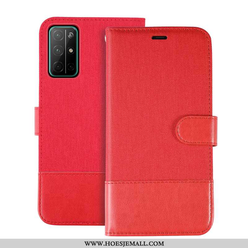 Hoesje Honor 30s Portemonnee Bescherming Anti-fall Hoes Mobiele Telefoon Folio Rood