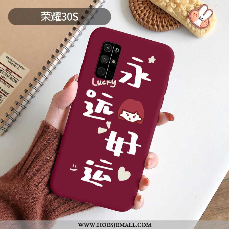 Hoesje Honor 30s Persoonlijk Spotprent Siliconen Lovers Rood Mobiele Telefoon Rijkdom