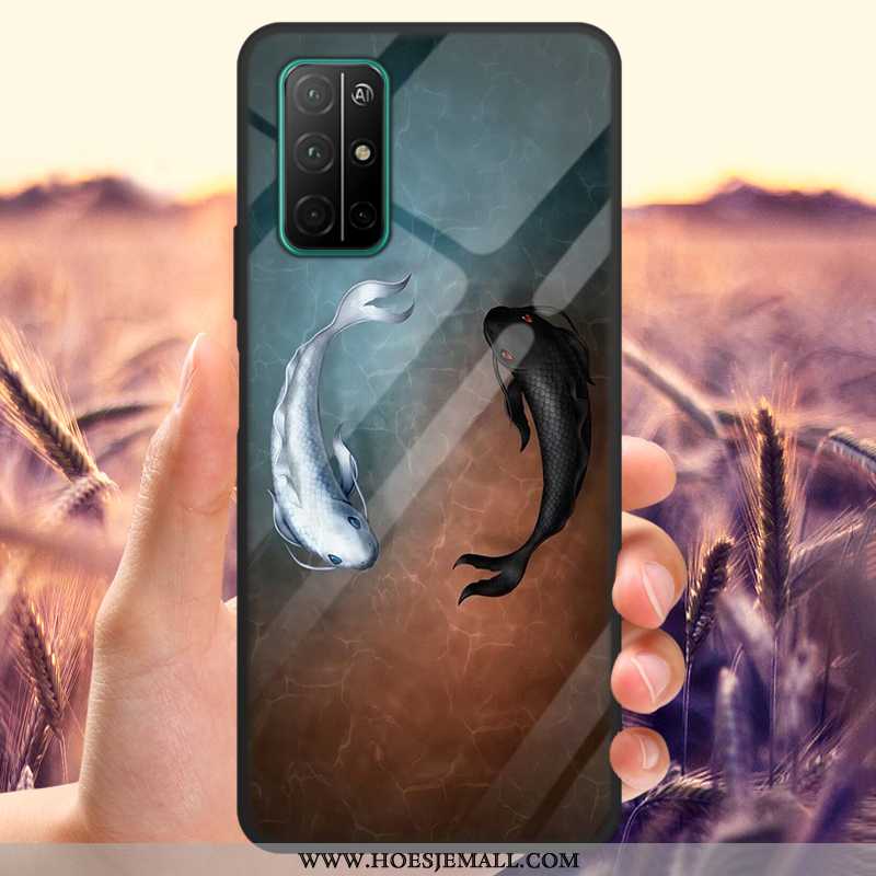 Hoesje Honor 30s Trend Dun Glas Spotprent Tempereren Pas Zwarte