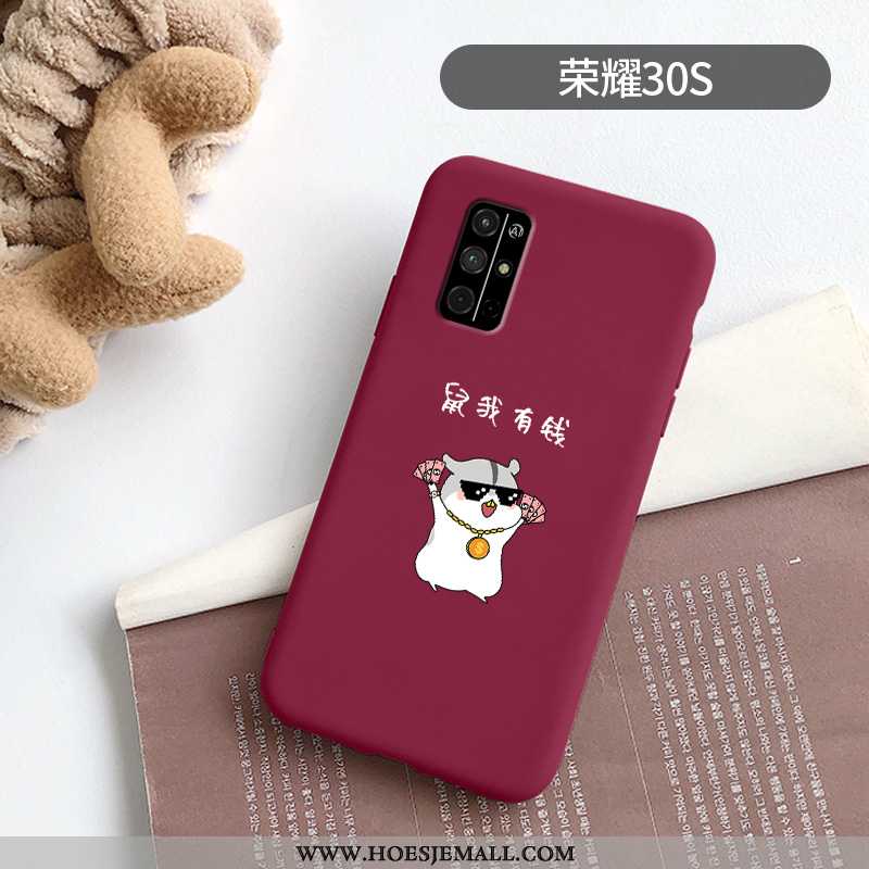 Hoesje Honor 30s Mooie Siliconen Spotprent Bescherming Hoes Rood Net Red