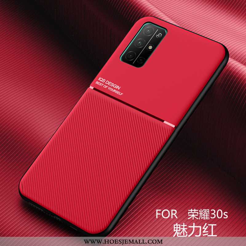 Hoesje Honor 30s Siliconen Leer Rood Bedrijf Nieuw Mobiele Telefoon Hard