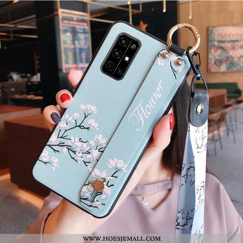 Hoesje Honor 30s Persoonlijk Scheppend Bescherming Hanger Mobiele Telefoon Mode Anti-fall Zwarte