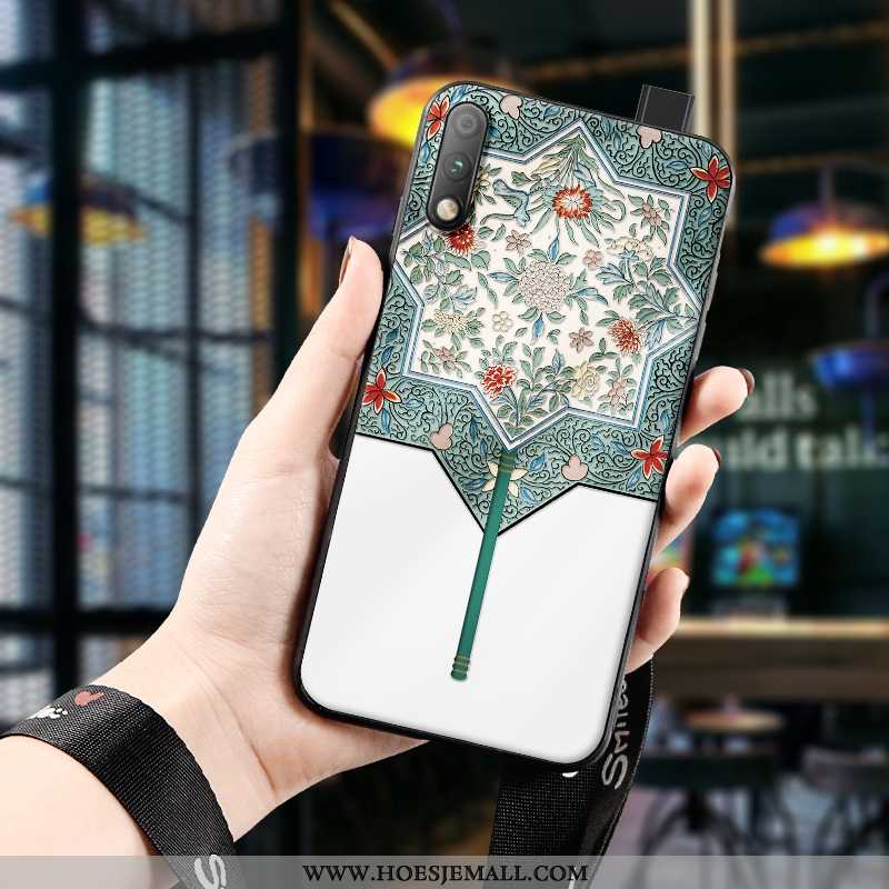 Hoesje Honor 9x Zacht Siliconen Paleis Bescherming Chinese Stijl Wind Donkerblauwe