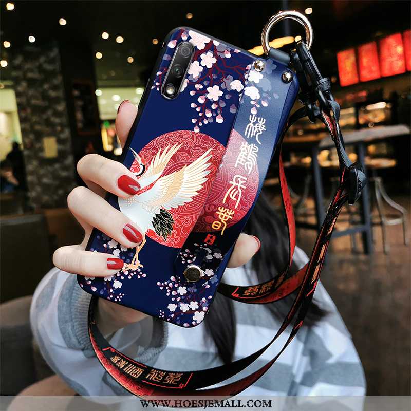 Hoesje Honor 9x Trend Siliconen All Inclusive Chinese Stijl Vintage Bescherming Donkerblauwe