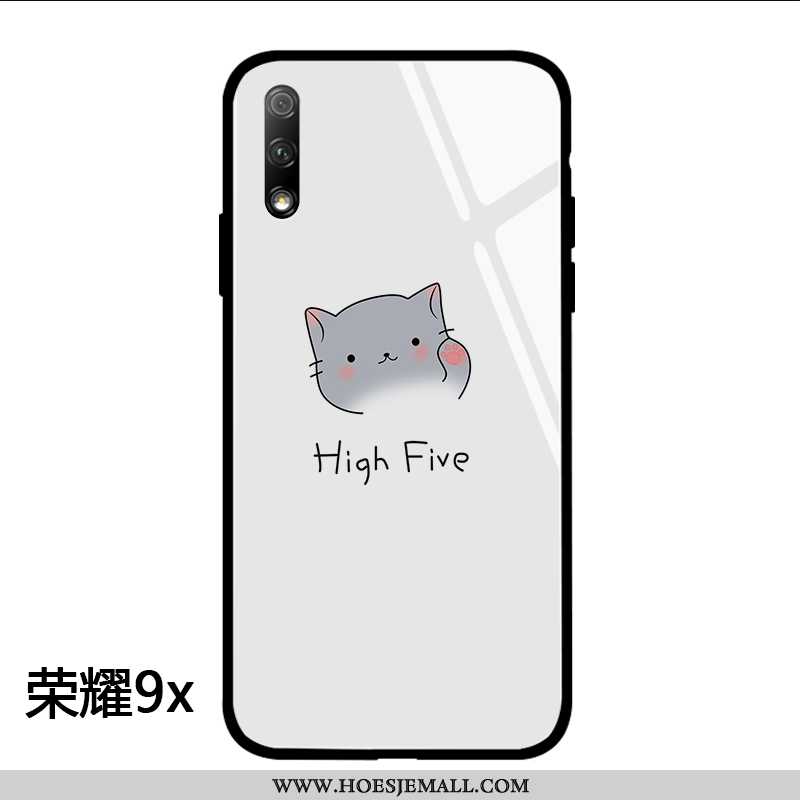 Hoes Honor 9x Mooie Siliconen Mobiele Telefoon Glas Persoonlijk Hoesje Lovers Witte