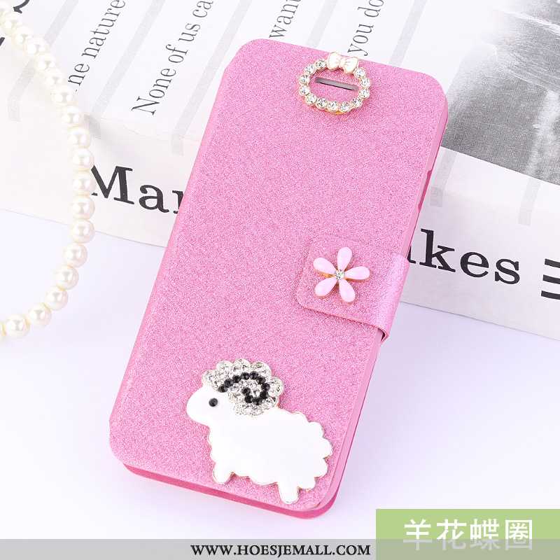 Hoes Honor 9x Leren Hoesje Anti-fall Folio Mobiele Telefoon Roze