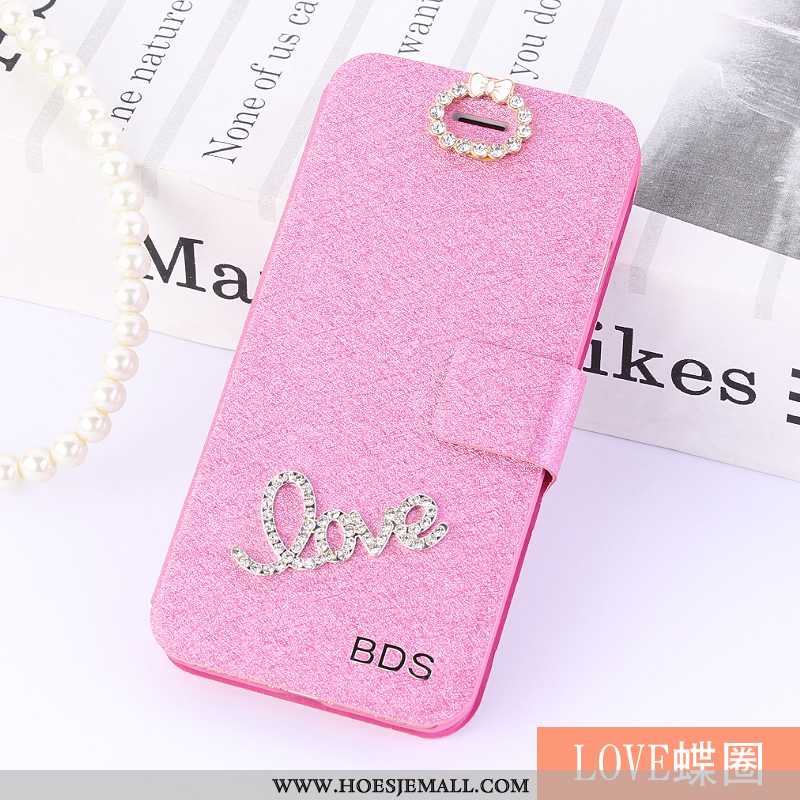 Hoes Honor 9x Leren Hoesje Anti-fall Folio Mobiele Telefoon Roze