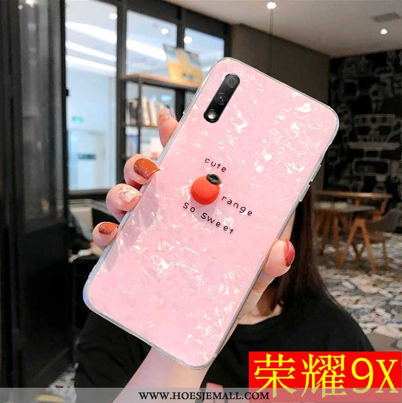 Hoesje Honor 9x Patroon Zacht Persoonlijk Doorzichtig Hoes Scheppend Mobiele Telefoon Roze