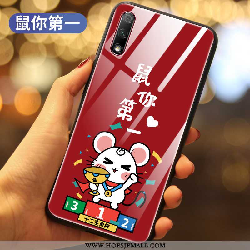 Hoesje Honor 9x Scheppend Bescherming Glas Net Red All Inclusive Mobiele Telefoon Rood