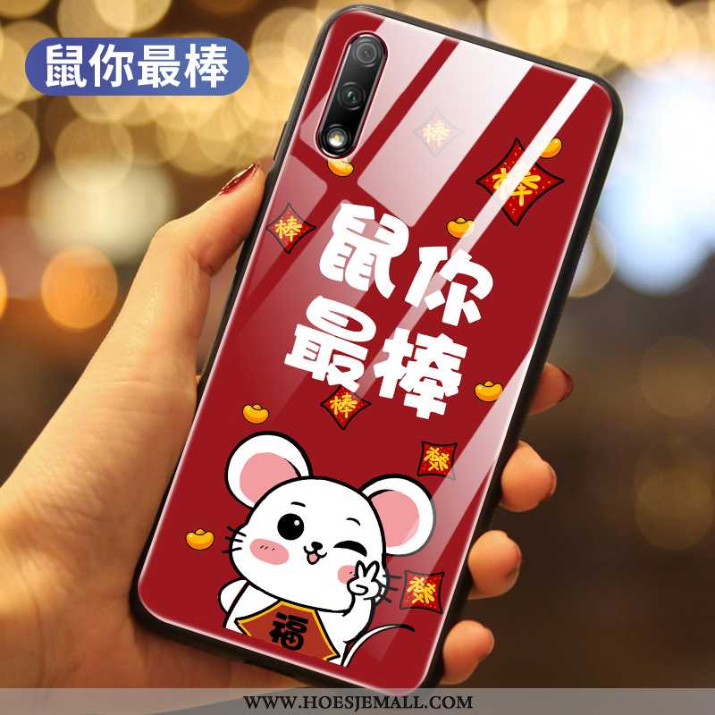 Hoesje Honor 9x Scheppend Bescherming Glas Net Red All Inclusive Mobiele Telefoon Rood