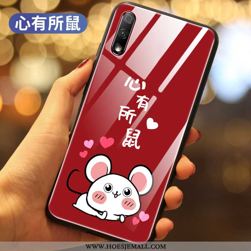 Hoesje Honor 9x Scheppend Bescherming Glas Net Red All Inclusive Mobiele Telefoon Rood