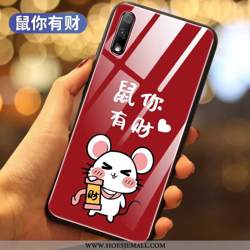 Hoesje Honor 9x Scheppend Bescherming Glas Net Red All Inclusive Mobiele Telefoon Rood